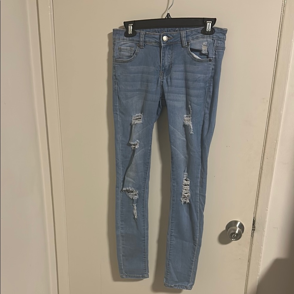 Distressed Blue Women's Jeans